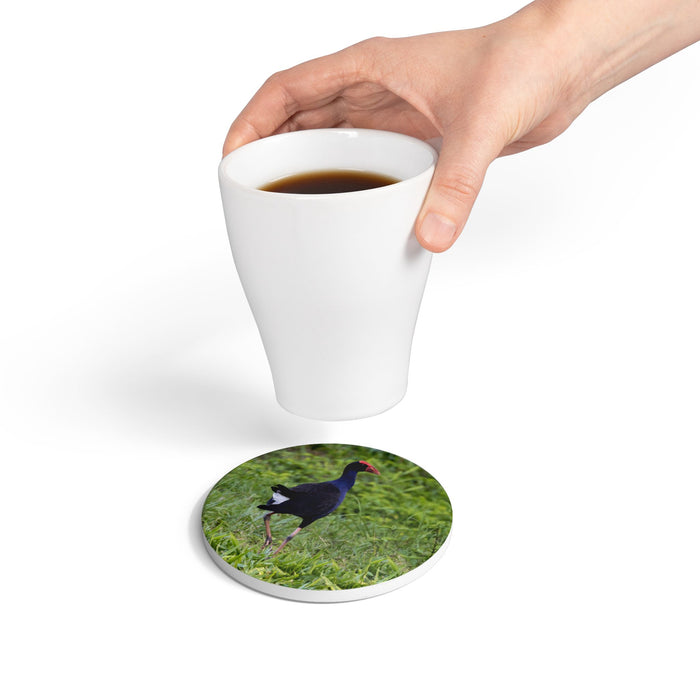 Ceramic Coaster — Purple Swamphen