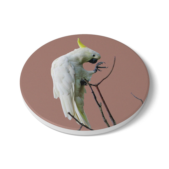 Ceramic Coaster Cockatoo Mocha