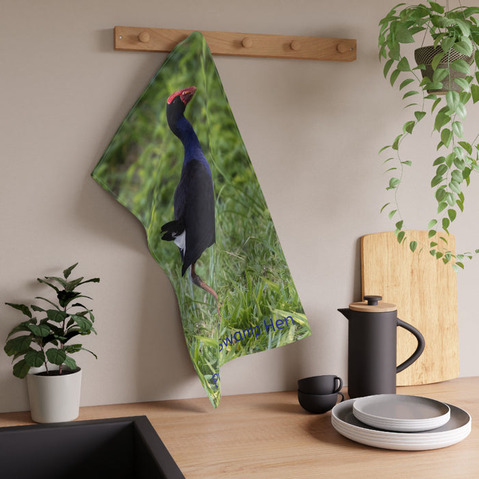 Purple Swamp Hen Cotton Tea Towel